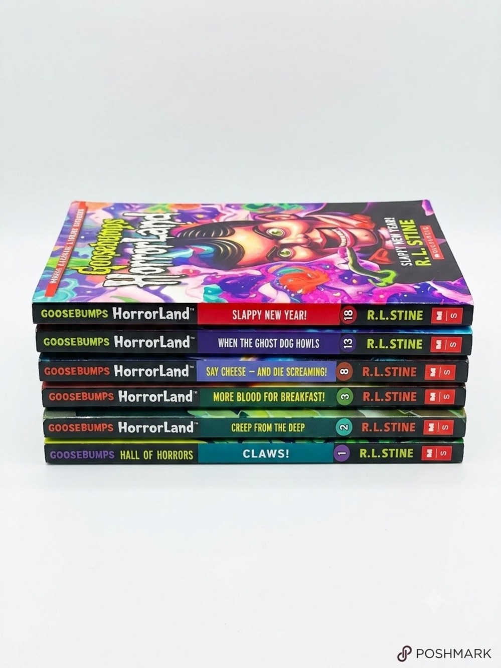 Scholastic Goosebumps HorrorLand Kids Books - Black, Purple, Red, Yellow, Blue